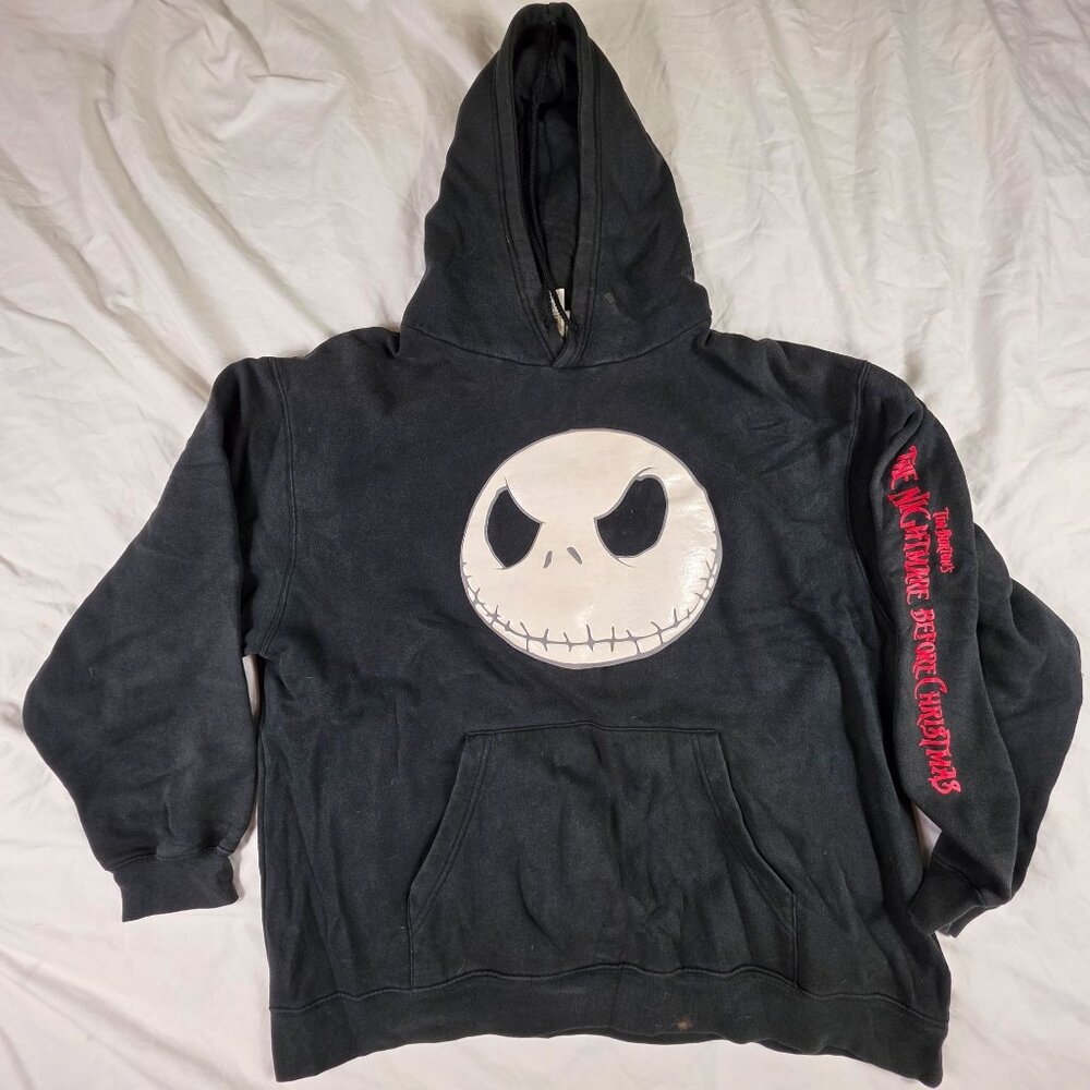 Disney The Nightmare Before Christmas Adults XL Black Hoodie Sweater Halloween